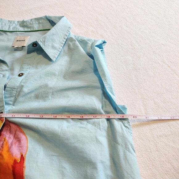 Anthropologie Maeve The Lillian Cap Sleeve Button Front Midi Dress Tulip Size XS - Picture 9 of 15